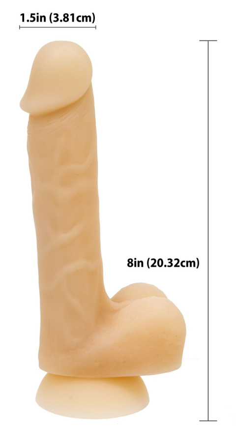 Фалоімітатор із пам’яттю форми, на присосці ADDICTION — DAVID 8″ Silicone Dong, віброкуля в подаруно фото 2