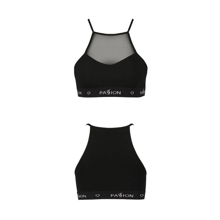 Спортивний топ з прозорою вставкою Passion PS006 TOP XL, black фото 5