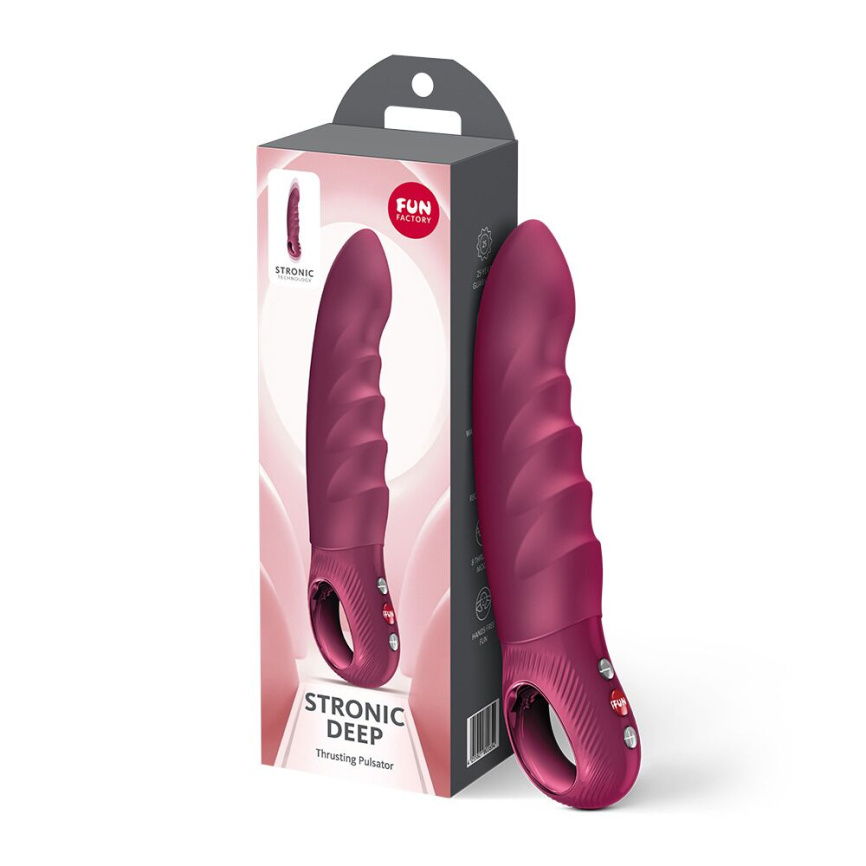 Пульсатор Fun Factory Stronic Deep, Wine Red, 8 режимів роботи, перезаряджуваний фото 10