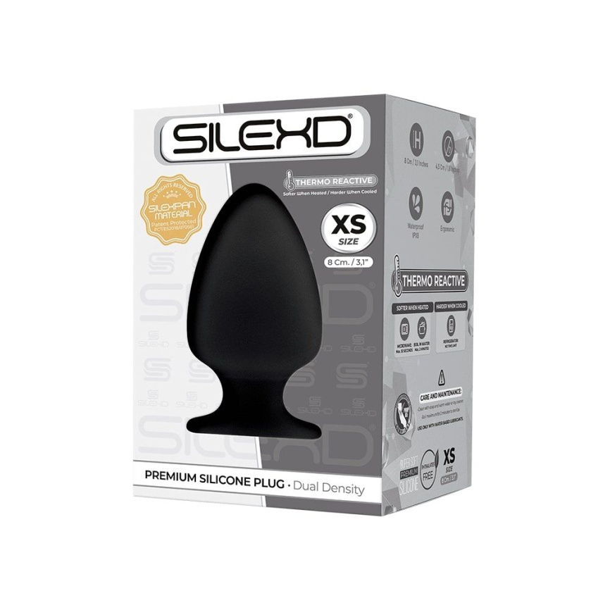 Анальна пробка SilexD (Model 1 size XS) двошарова, силікон + Silexpan, діаметр 4,5 см фото 2