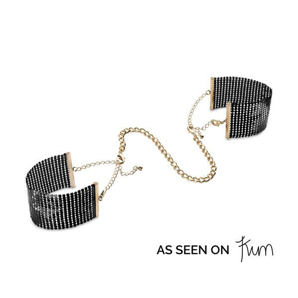 Наручники Bijoux Indiscrets Desir Metallique Handcuffs - Black, металеві, стильні браслети фото 1