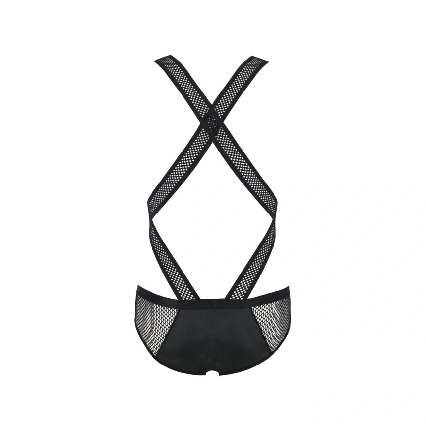 Мужское эротическое сетчатое боди Passion 045 VICTOR XXL/XXXL Black, экокожа, сетка фото 12