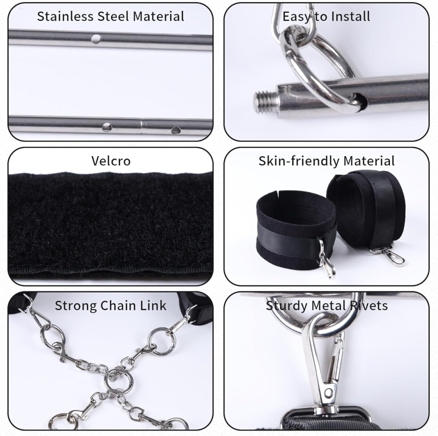 БДСМ-набір LOCKINK YEAHWOW Door Swing & Leg Spreader Bondage set фото 4