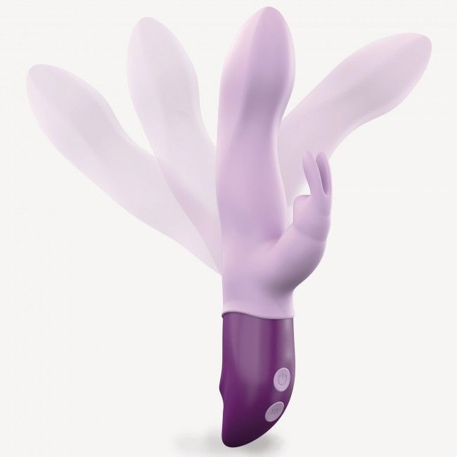 Вібратор-кролик Love To Love Hello Rabbit Violet з гнучким стовбуром і стимуляцією точки G, 2 мотори фото 3