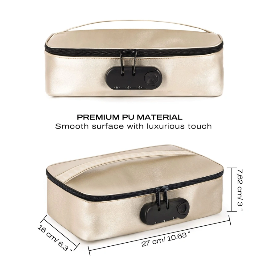 Кейс для игрушек Dorcel DISCREET BOX LUXURY GOLD, кодовый замок, 27×16×7,62 см фото 6
