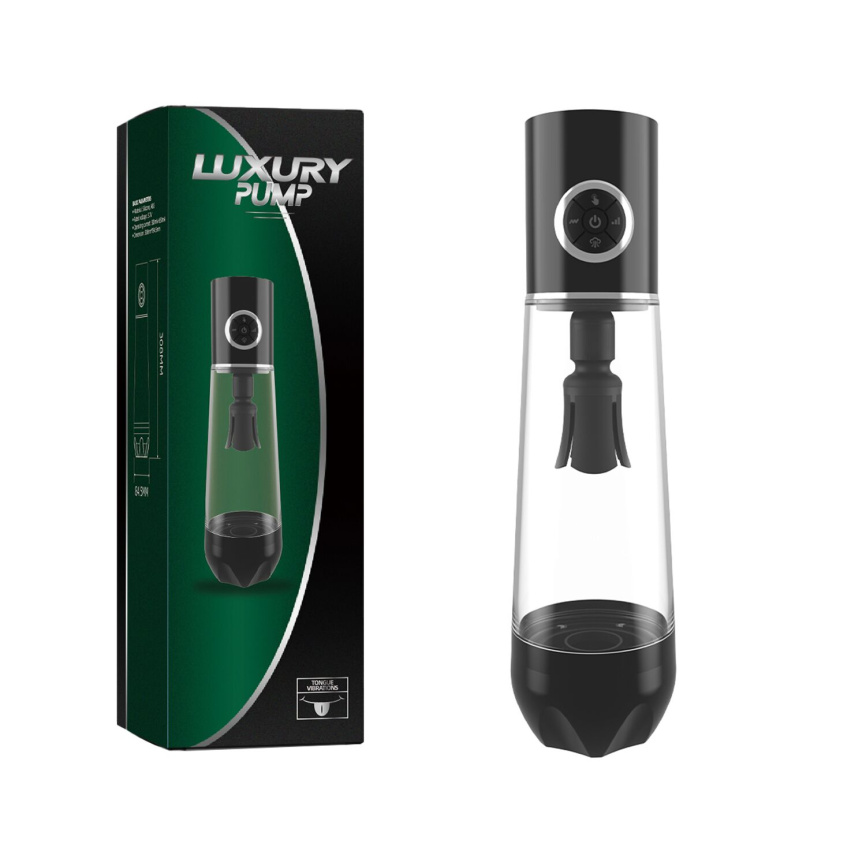 Автоматична вакуумна помпа Men Powerup Luxury Pump з вібромасажем фото 2