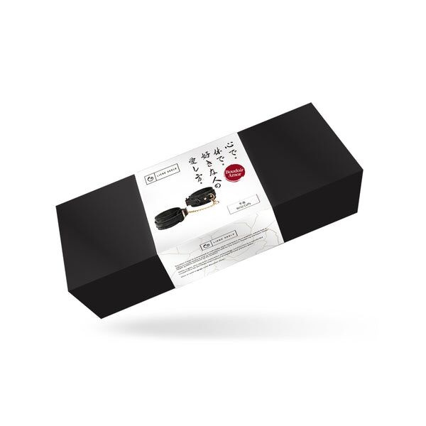 Наручники Liebe Seele Boudoir Amor Wrist Cuffs Black, з’єднувальний ланцюжок на карабінах фото 2