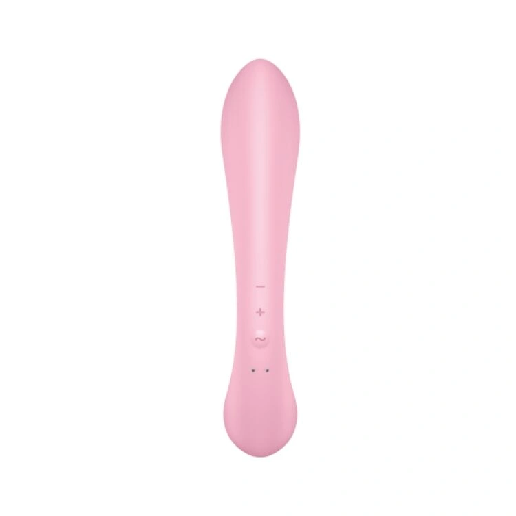 Двусторонний вибратор-кролик Satisfyer Triple Oh Pink, 3 мотора, рукоятка-массажер фото 3
