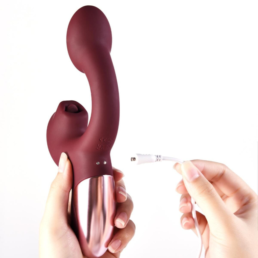 Смарт-вібратор Magic Motion Ponder Red, подвійна стимуляція, віброяйце+язичок для клітора фото 4