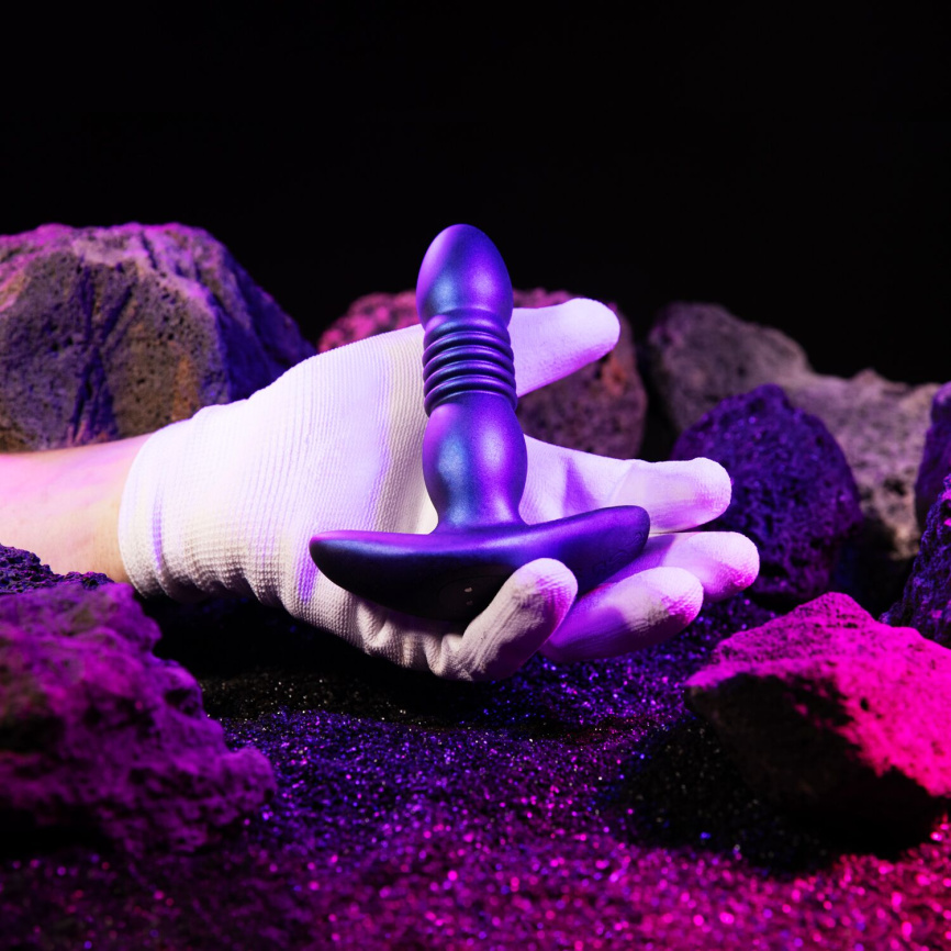 Анальна пробка з вібрацією та пульсацією Hueman - Supernova Thrusting Buttplug фото 10