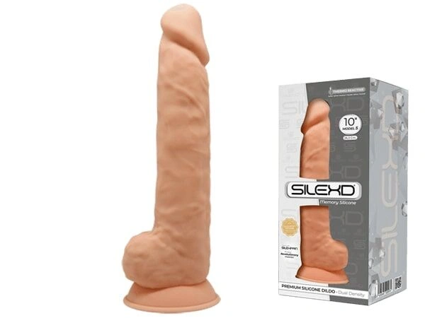 Фаллоимитатор реалистичный SilexD Arnold Flesh (MODEL 5 size 10in), двухслойный, силикон+Silexpan фото 3