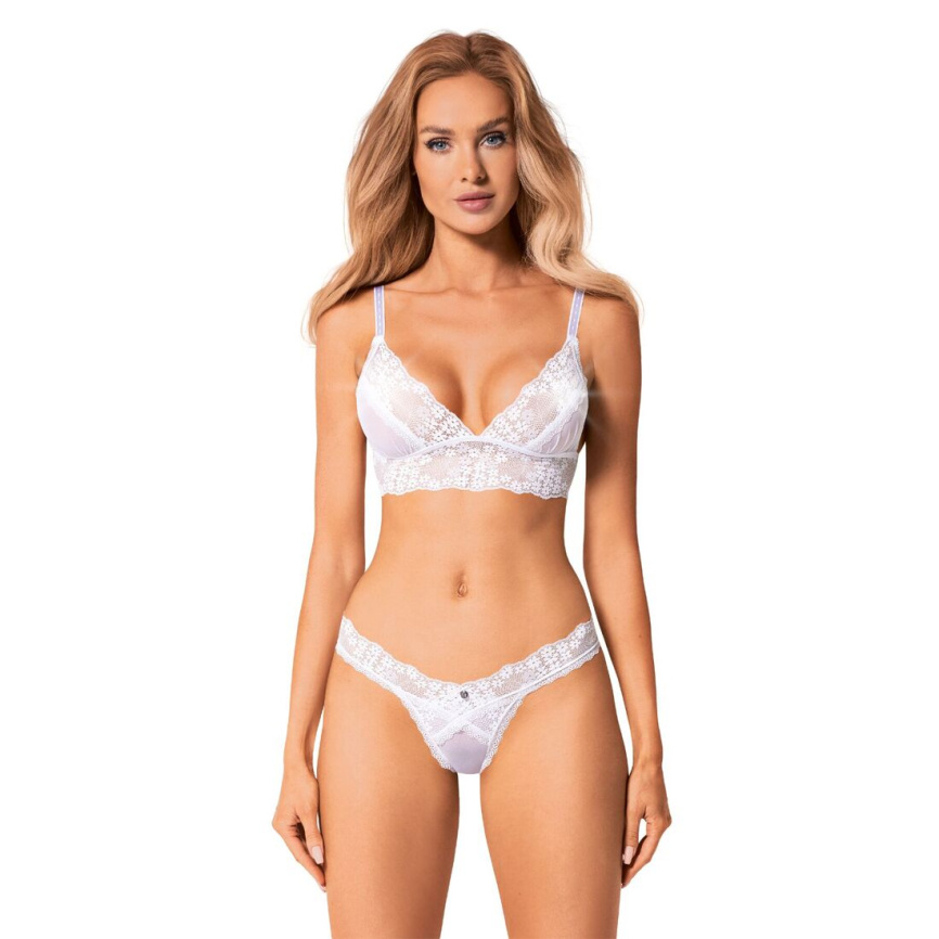 Еротичний комплект Obsessive Heavenlly 2-pcs set XL/2XL, бюстгальтер і танга фото 6