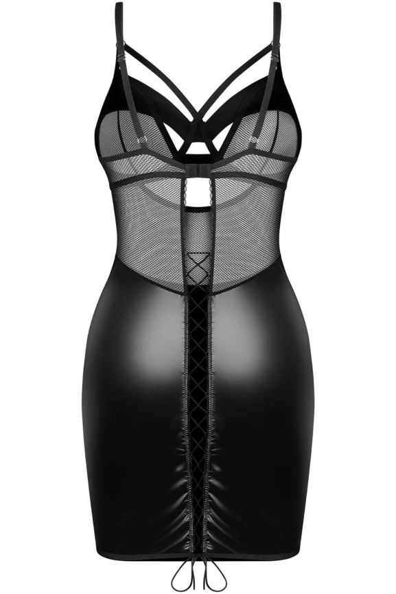 Сорочка Obsessive Dominna chemise & thong 2XL/3XL фото 4