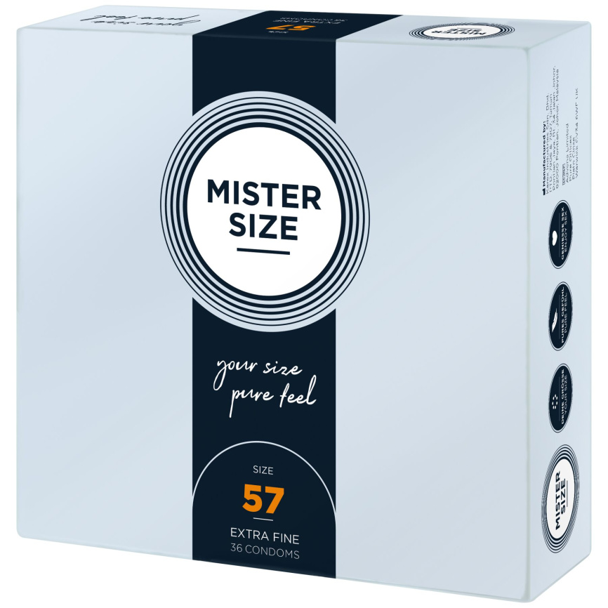 Презервативи Mister Size - pure feel - 57 (36 condoms), товщина 0,05 мм фото 2