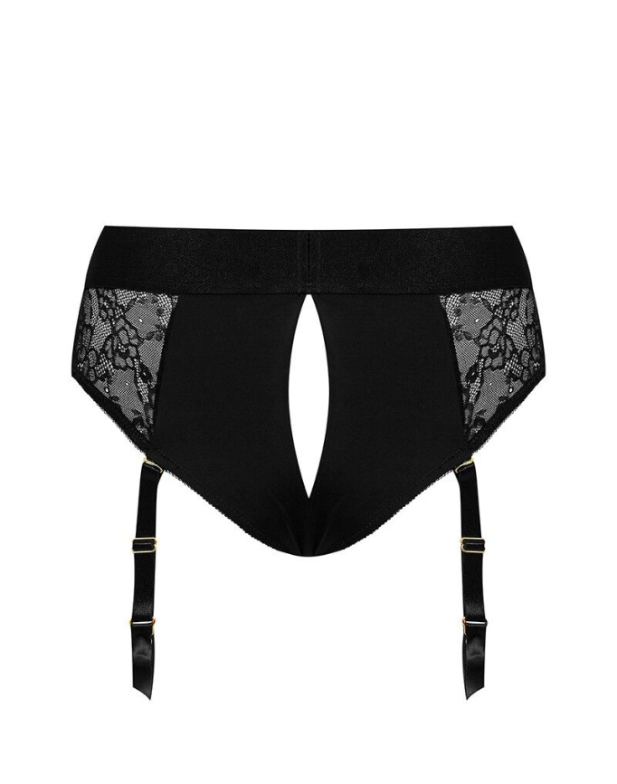 Мереживні труси для страпону з підв'язками для панчох Strap-On-Me DIVA HARNESS - M фото 4