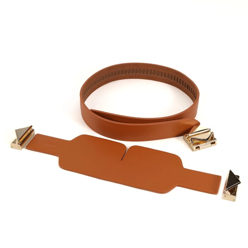 БДСМ-набор LOCKINK Bondage & Restraint Set, коричневый, натуральная кожа, фиксаторы, маска, кляп фото 3