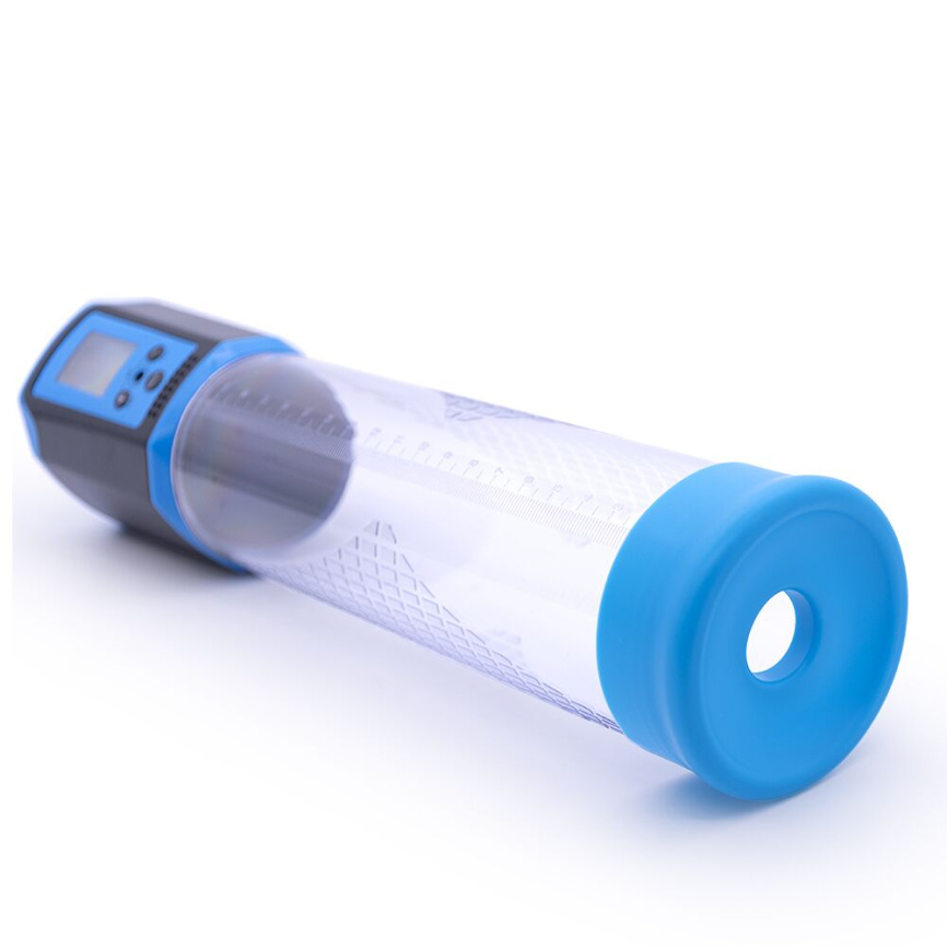 Автоматична вакуумна помпа Men Powerup Passion Pump Blue, LED-табло, перезаряджувана, 8 режимів фото 3