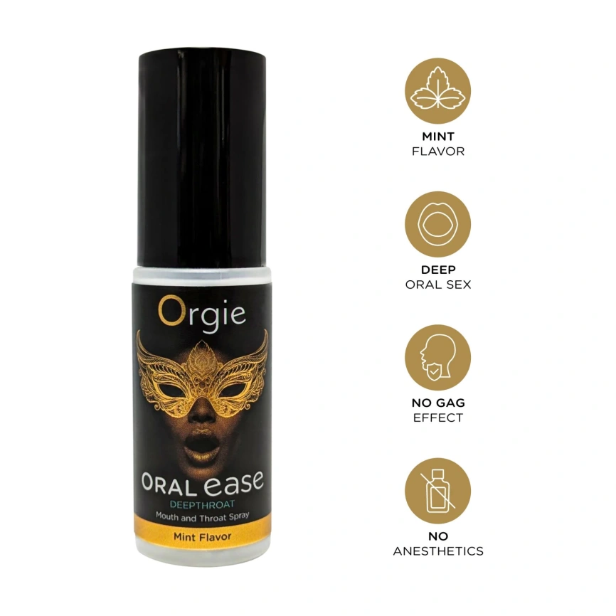 Спрей для глубокого минета Orgie – Oral Ease Deepthroat (15 мл), мятный, без анестетиков фото 3