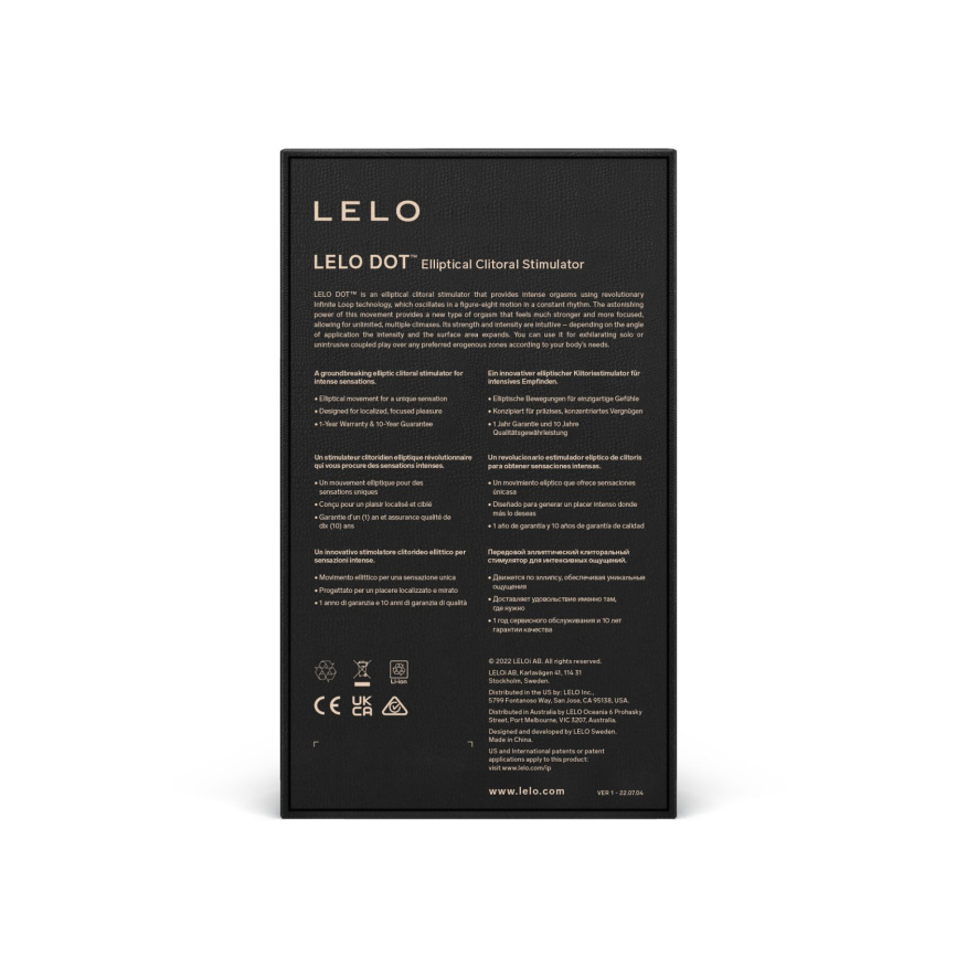 Кліторальний вібратор LELO DOT Aqua, точкова стимуляція, технологія Infinite Loop фото 9
