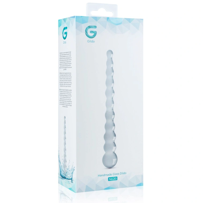 Стеклянный дилдо в виде бусин Gildo Glass Dildo No. 20 фото 5