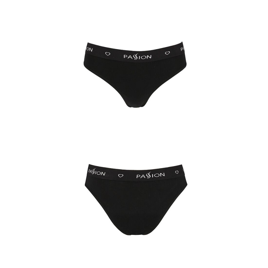 Трусики-сліпи з бавовни та еластаном Passion PS004 PANTIES S, black фото 5