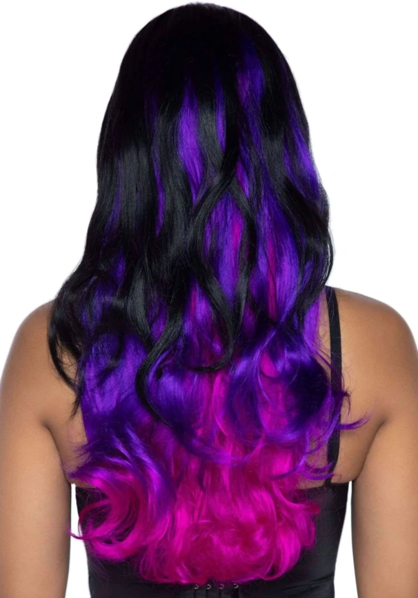 Leg Avenue Allure Multi Color Wig Black/Purple фото 2