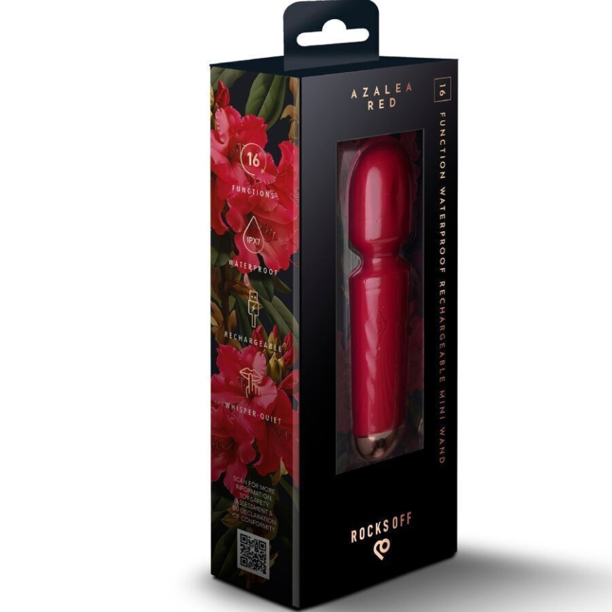 Вібромасажер Rocks Off Mini Wand Azalea Red, 16 режимів фото 6