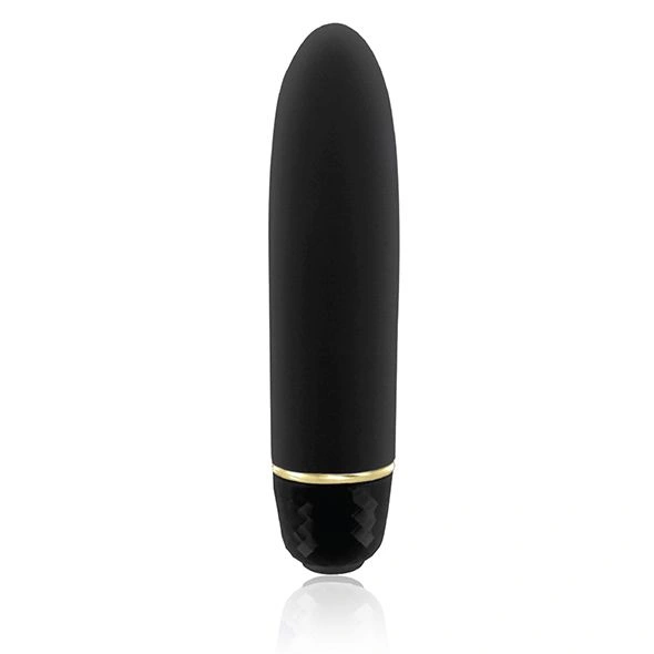 Вибропуля RIANNE S – Classique Vibe мини-вибратор на 7 режимов, чехол-косметичка Stud Black фото 2