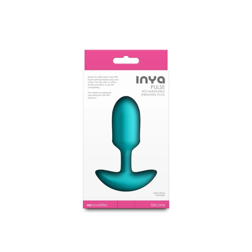 Анальная пробка с вибрацией NS Novelties INYA - Pulse - Teal фото 4