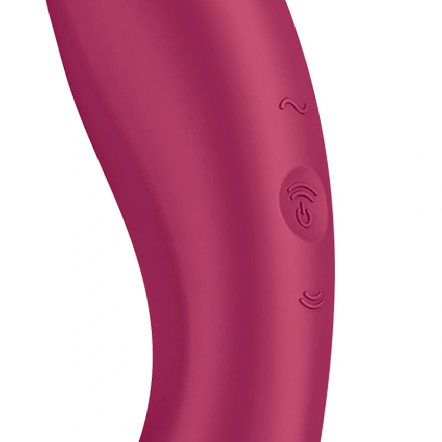 Вакуумный стимулятор с вибрацией Satisfyer Curvy Trinity 1 Red, игрушка 3в1 фото 3