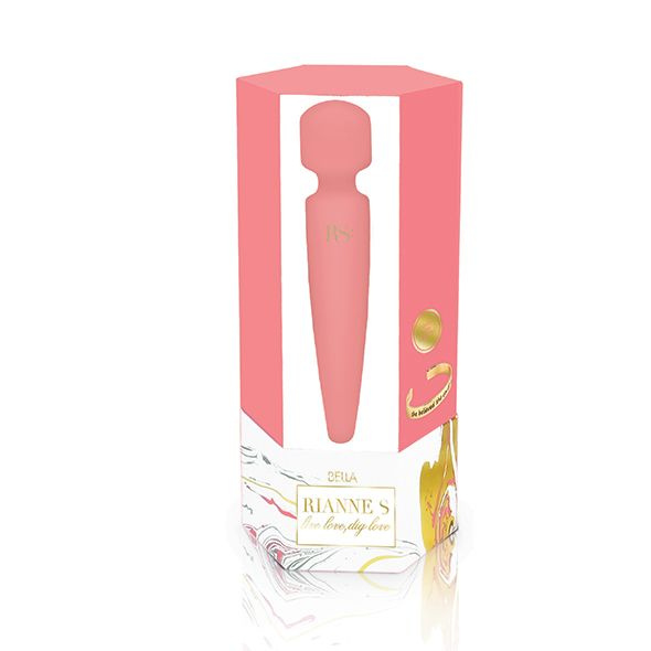 Вібромасажер Rianne S: Bella Mini Wand Coral, 10 режимів роботи, медичний силікон, подарункове паков фото 5