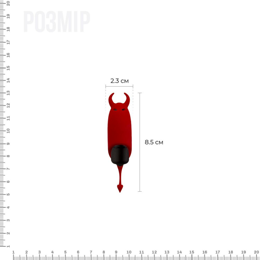 Віброкуля Adrien Lastic Pocket Vibe Devol з хвостиком і ріжками фото 2