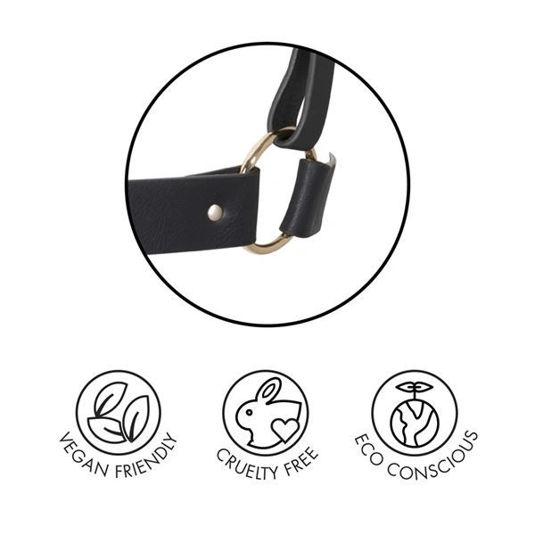 Портупея Bijoux Indiscrets MAZE - X Harness Black, экокожа фото 5