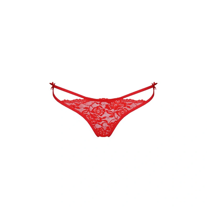 Трусики с завязочками по бокам Passion Exclusive WARDA THONG S/M, red фото 8