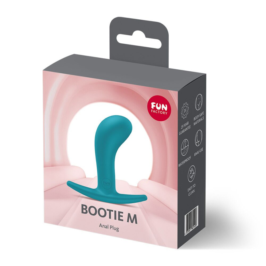 Анальна пробка Fun Factory BOOTIE M Aquamarine, діаметр 3,3 см, тонкий обмежувач фото 4