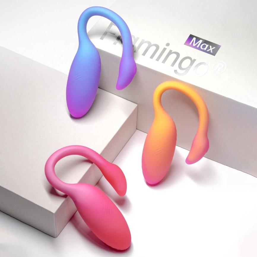 Смарт-виброяйцо Magic Motion Flamingo Max Blue 2 в 1: виброяйцо и тренажер Кегеля, 10 режимов фото 12