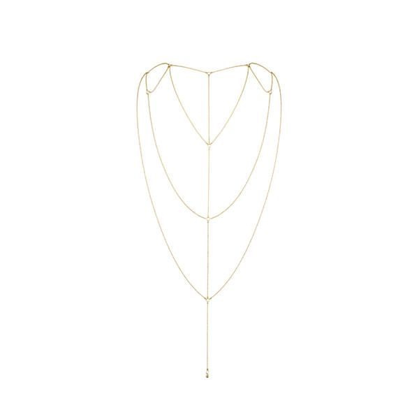 Ланцюжок для спини Bijoux Indiscrets Magnifique Back and Cleavage Chain - Gold, прикраса для тіла фото 1
