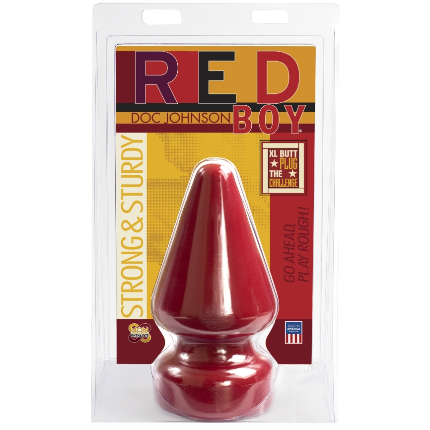 Анальная пробка Doc Johnson Red Boy - XL Butt Plug The Challenge, диаметр 12 см фото 2