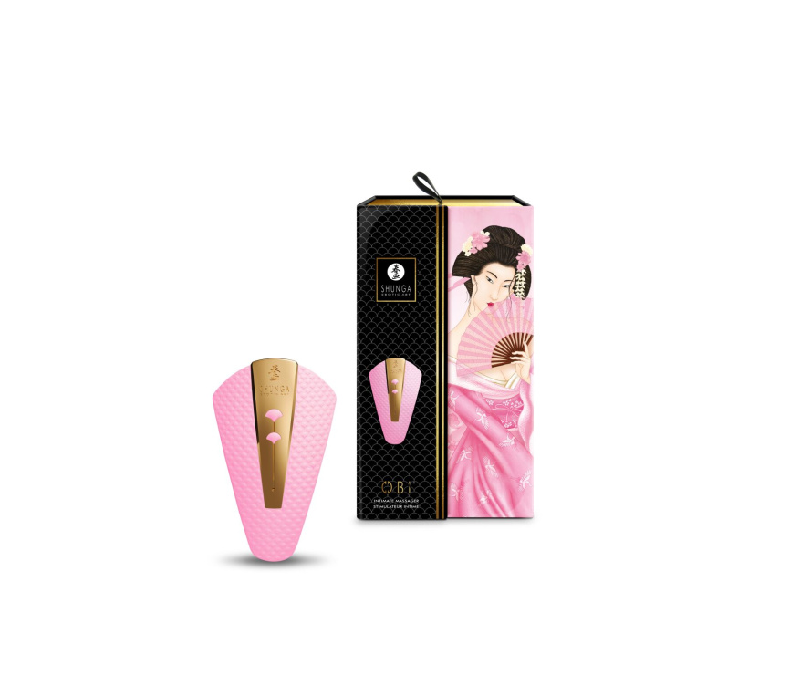 Кліторальний вібратор Shunga Obi Light Pink фото 6