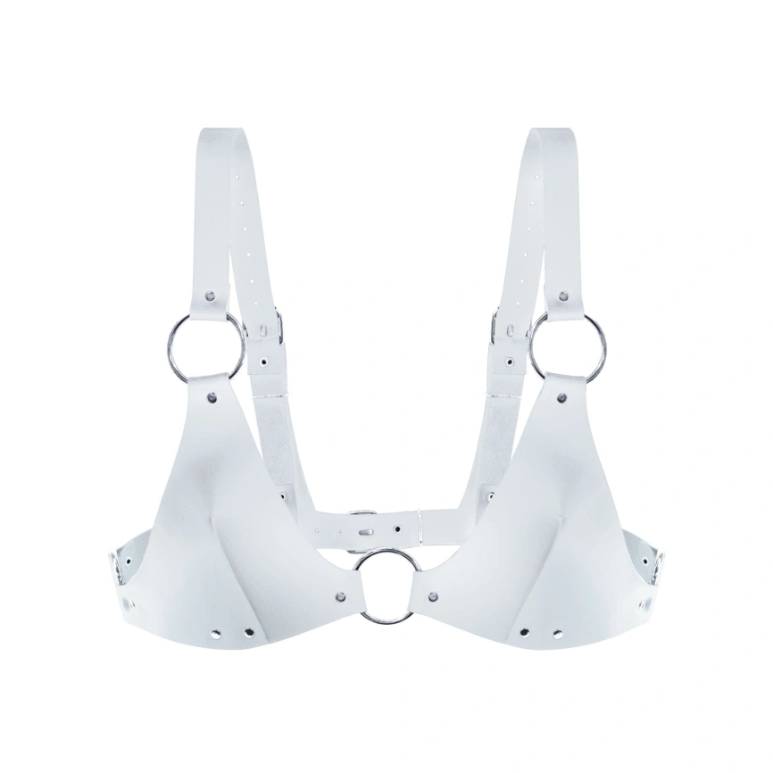 Лиф из натуральной кожи Feral Feelings - Bikini Top White фото 1