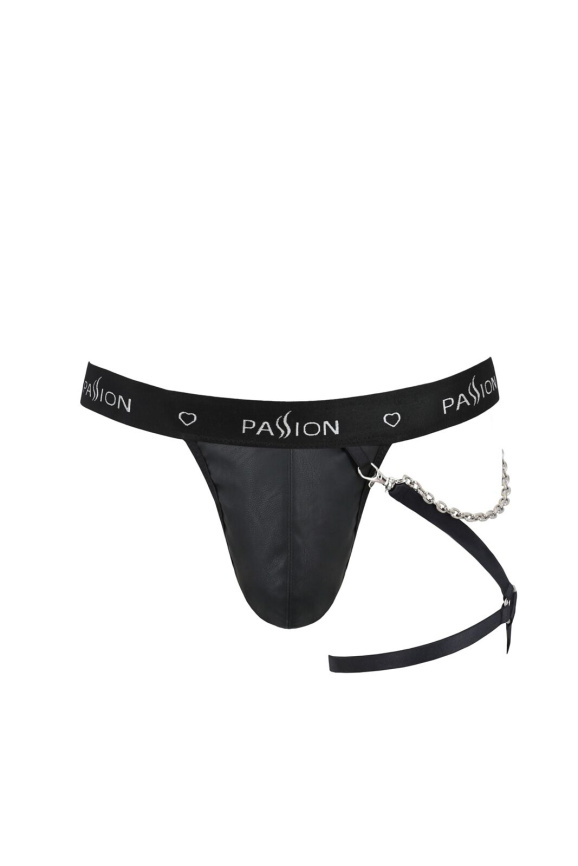Чоловічі трусики танга з підв’язкою Passion 058 THONG BILL XXL/XXXL Black фото 3