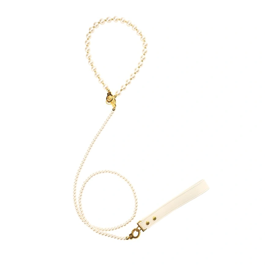 Жемчужный ошейник с поводком LOCKINK Pearl Collar & Leash Set фото 2
