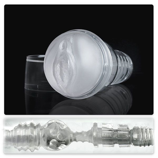Мастурбатор-вагіна Fleshlight Ice Lady Crystal, напівпрозорий матеріал і корпус фото 1