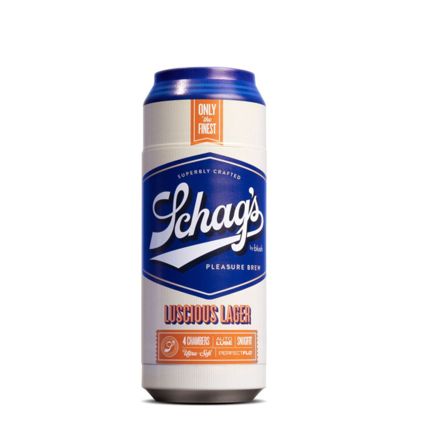 Мастурбатор – банка пива Blush Schag's Luscious Lager Masturbator Frosted, самозмащуваний, вакуум фото 1