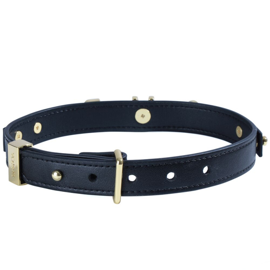 Нашийник LOCKINK Dark DIY Alphabet Collar, чорний, штучна шкіра, букви зі стразами фото 3
