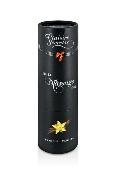 Массажное масло Plaisirs Secrets Vanilla (59 мл) с афродизиаками, съедобное, подарочная упаковка фото 3