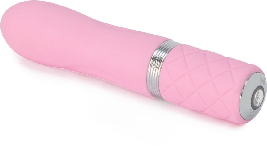 Роскошный вибратор PILLOW TALK - Flirty Pink с кристаллом Swarovski, гибкая головка фото 6