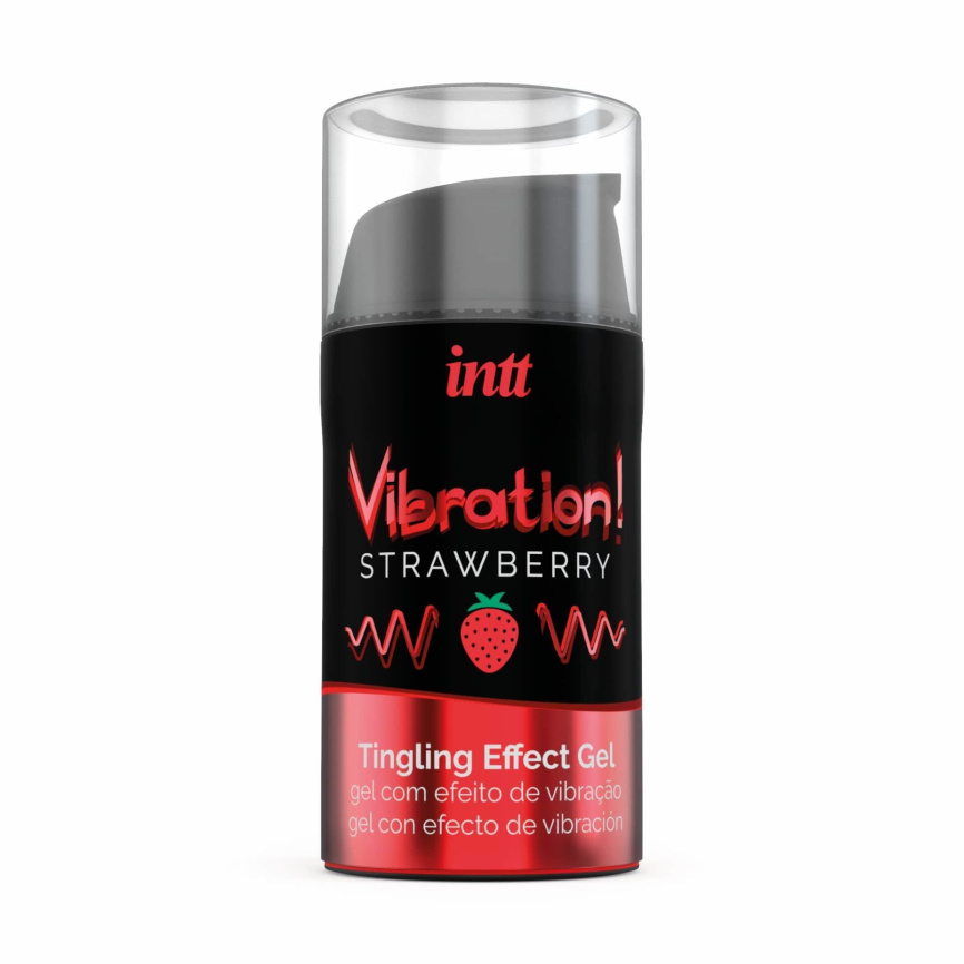 Рідкий вібратор Intt Vibration Strawberry (15 мл), густий гель, дуже смачний, діє до 30 хвилин фото 2
