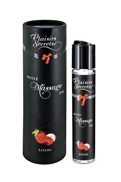 Массажное масло Plaisirs Secrets Litchi (59 мл) с афродизиаками, съедобное, подарочная упаковка фото 1