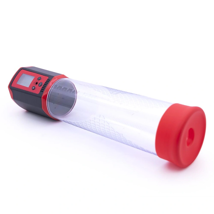 Автоматическая вакуумная помпа Men Powerup Passion Pump Red, LED-табло, перезаряжаемая, 8 режимов фото 2